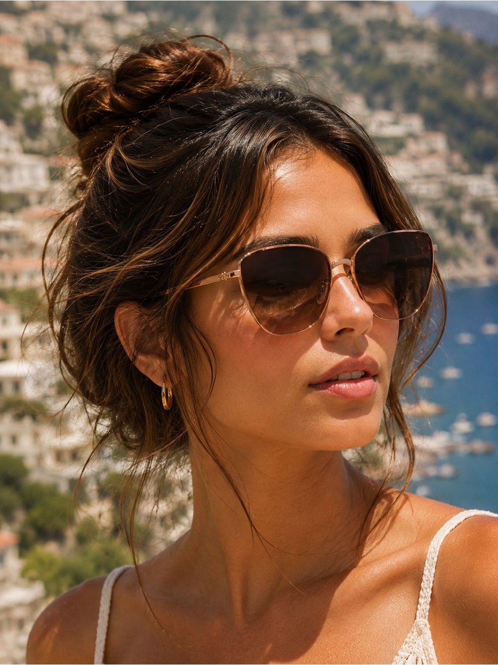 Stylish Brown Sunglasses with UV Protection 🌴🕶️